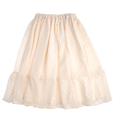 Tocoto Vintage Off White Plumeti Skirt