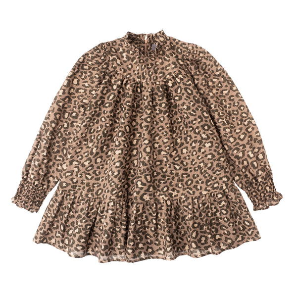 Tocoto Vintage Brown Animal Print Dress