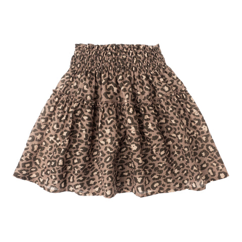 Tocoto Vintage Brown Animal Print Mini Skirt