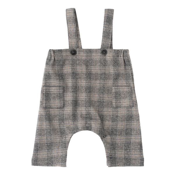 Tocoto Vintage Dark Grey Checked Overalls