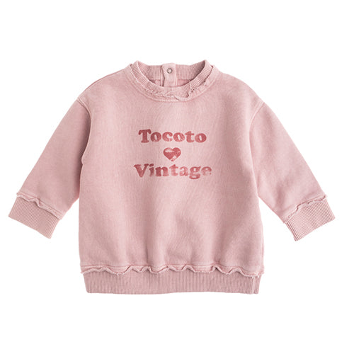 Tocoto Vintage Pink Logo Sweatshirt