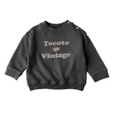 Tocoto Vintage Baby Dark Grey Logo Sweatshirt Set