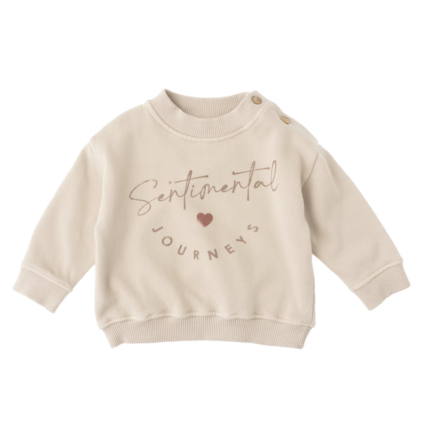 Tocoto Vintage Baby Girl Off White Sentimental Journeys Sweatshirt