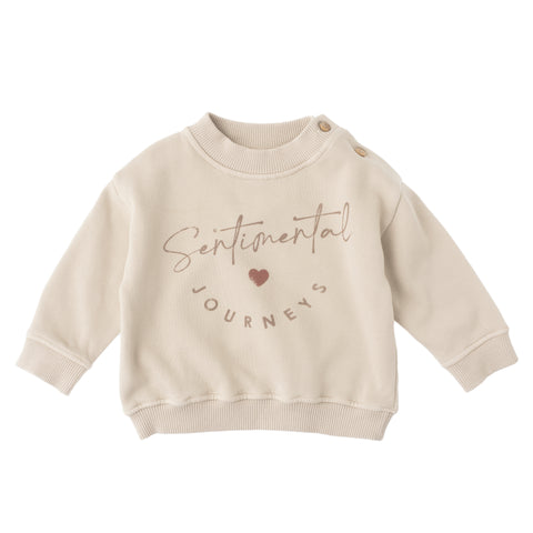 Tocoto Vintage Baby Girl Off White Sentimental Journeys Sweatshirt