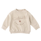 Tocoto Vintage Baby Girl Off White Sentimental Journeys Sweatshirt Set