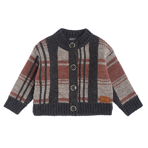 Tocoto Vintage Check Baby Cardigan