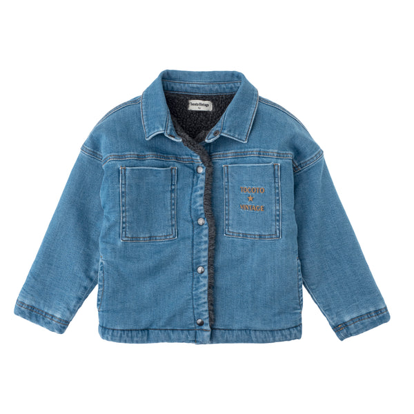 Tocoto Vintage Blue Embroidered Denim Jacket