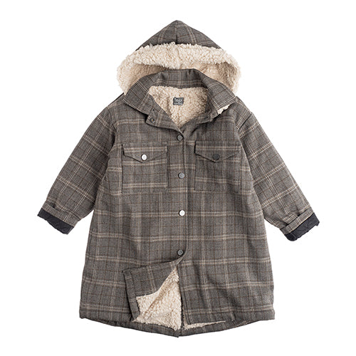 Check Sherpa Hooded Jacket - Whittlesea Workwear & Outdoors