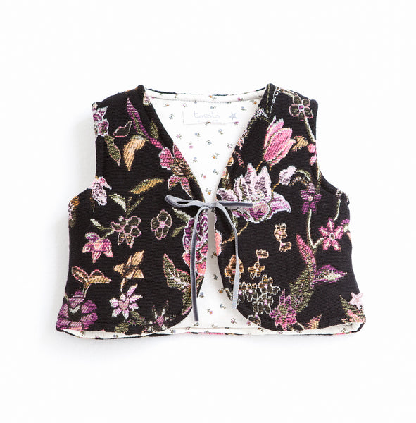 Tocoto Vintage Floral Jacquard Flowers Vest