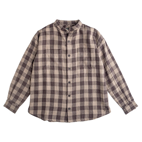 Tocoto Vintage Grey Vichy Check Shirt