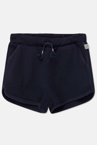 My Little Cozmo Kids Dark Blue Waffle Will Shorts