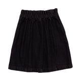 Wynken Black Rinsed Denim Panel Skirt