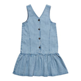 Wynken Pale Bleach Denim Karamu Pinafore Dress