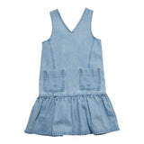 Wynken Pale Bleach Denim Karamu Pinafore Dress