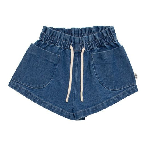 Wynken Mid Blue Denim Tatto Short