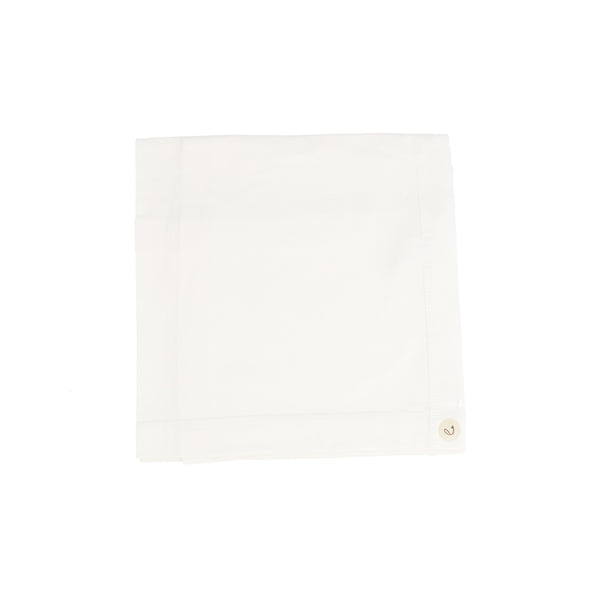 Lil Legs White Brushed Cotton Wrapover Blanket