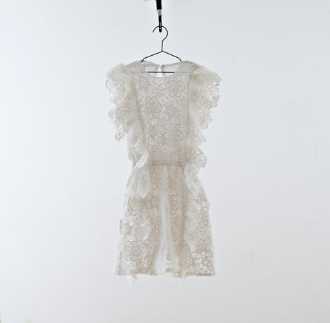 You and Me White Crochet Dress