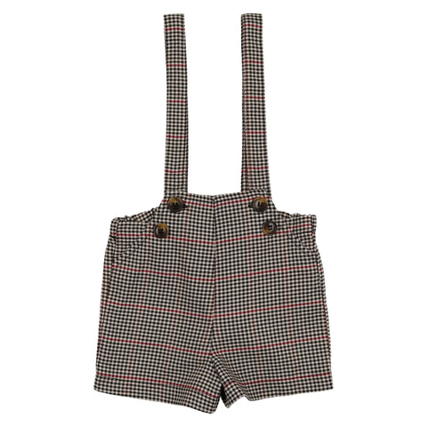 Belati Black Gingham Plaid Overalls