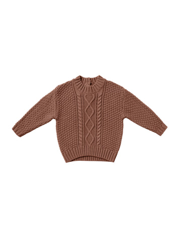 Quincy Mae Clay Cable Knit Set