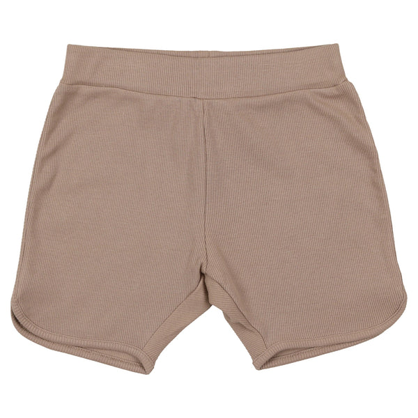 Coco Blanc Taupe Ribbed Shorts