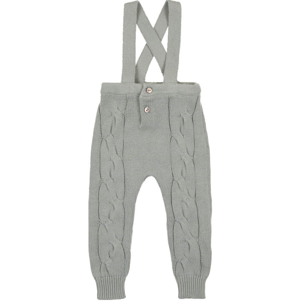 Coco Blanc Sage Blue Cabled Long Romper