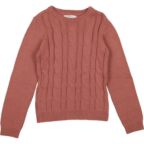 Coco Blanc Dusty Sand Cabled Sweater