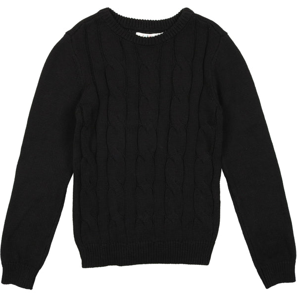 Coco Blanc Black Cabled Sweater
