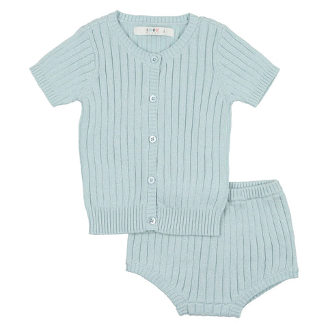 Coco Blanc Pale Blue Knit Set