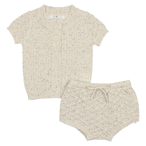 Coco Blanc Cream Pointelle Bloomer Set