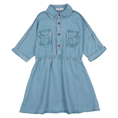 Coco Blanc Light Wash Denim Dress