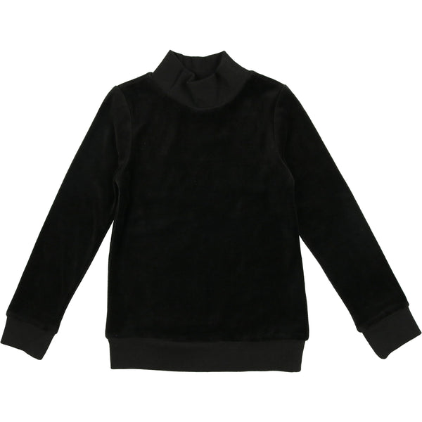 Coco Blanc Black Velour Sweatshirt