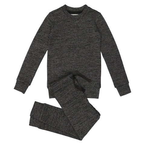 Coco Blanc Marled Black Knit Lounge Set