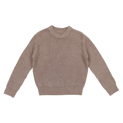 Coco Blanc Oatmeal Chunky Crew Sweater