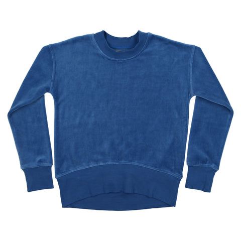 Coco Blanc Indigo Velour Sweatshirt