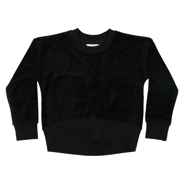 Coco Blanc Black Velour Sweatshirt