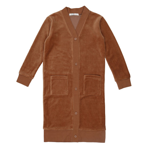 Coco Blanc Camel Velour Bomber Dress