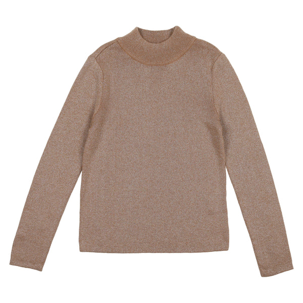 Coco Blanc Cognac Gold Turtleneck