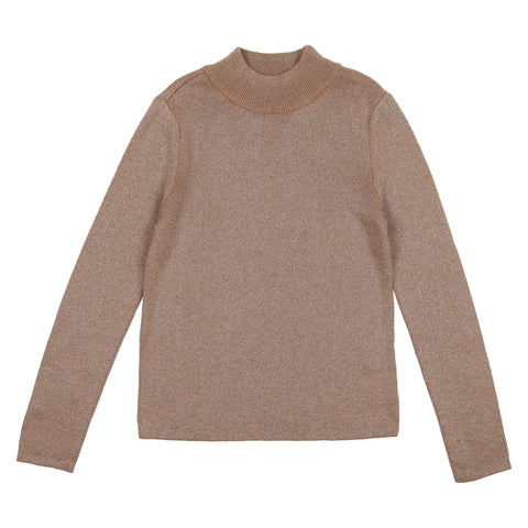 Coco Blanc Cognac Gold Turtleneck