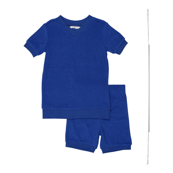 Coco Blanc Neon Cobalt Blue Short Terry Pjs