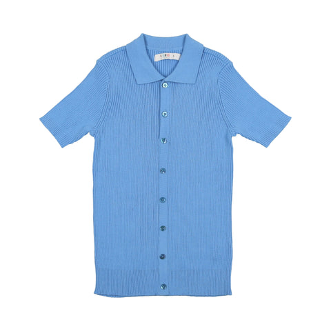 Coco Blanc Lilac Blue Knit Polo