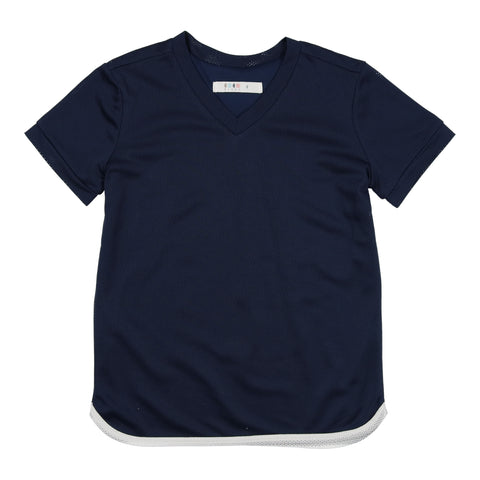 Coco Blanc Navy & White Boys Tennis Tee