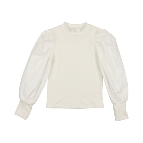 Coco Blanc Ivory Puff Sleeve Shirt