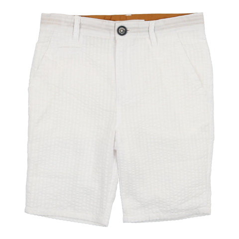 Coco Blanc White Seersucker Shorts