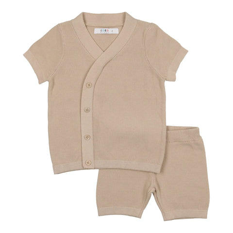 Coco Blanc Taupe Baby Side Button Set