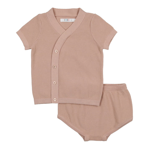 Coco Blanc Powdered Mauve Baby Side Button Set