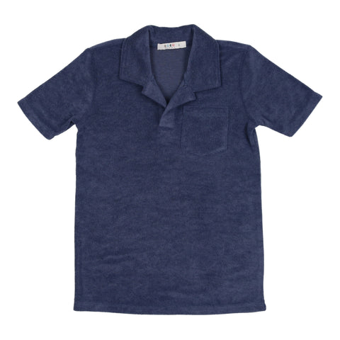 Coco Blanc Navy Boys Terry Tee