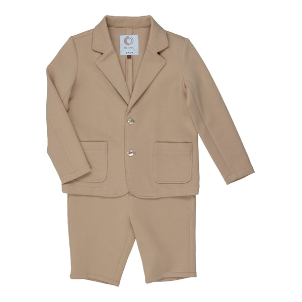 Coco Blanc Taupe Pique Suit