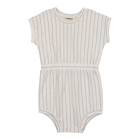 Urbani White/Blue Striped Romper