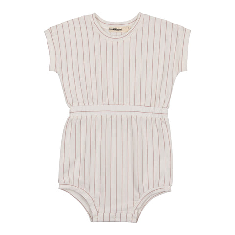 Urbani White/Mauve Striped Romper