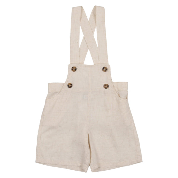 Coco Blanc Flaxy Oat Boys Linen Romper